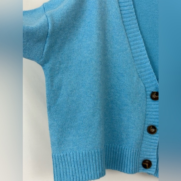 Sky Blue Slouchy, At or Above Waist Button Front Cardigan Wild fable  Me… - Picture 7 of 10